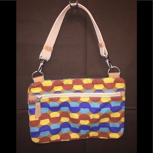 Fossils Coated Canvas Colorful Clutch/ Purse